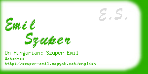 emil szuper business card